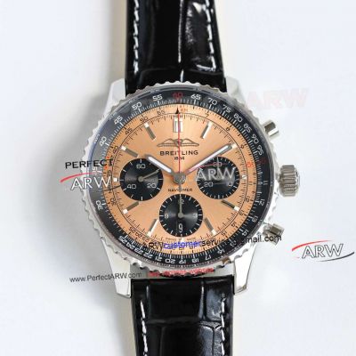 F1 Factory Clone Breitling Navitimer B01 Chronograph 43 Copper Black Dial Watch
